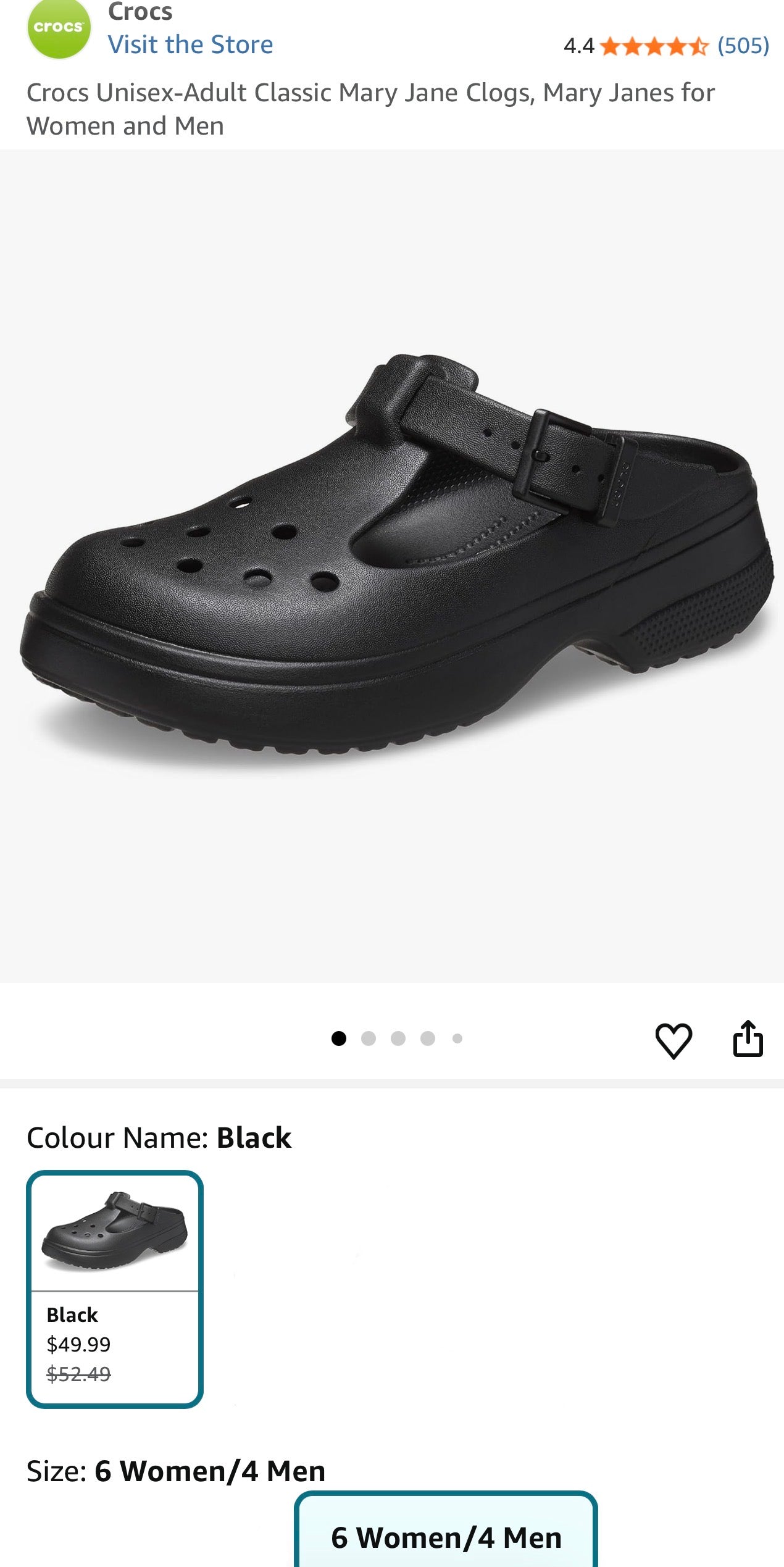 Crocs Classic Mary Jane Clog (Women’s Size 6 / Men’s Size 4)