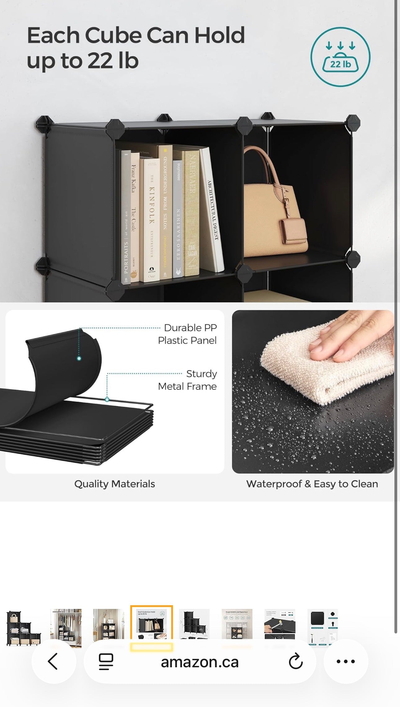 SONGMICS 6-Cube Modular Storage Organizer