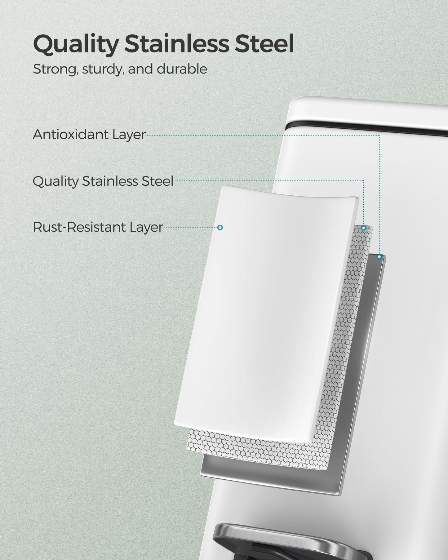 Slim Step-On Bathroom Trash Can