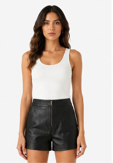 Women’s Genuine Leather Shorts - Size 13