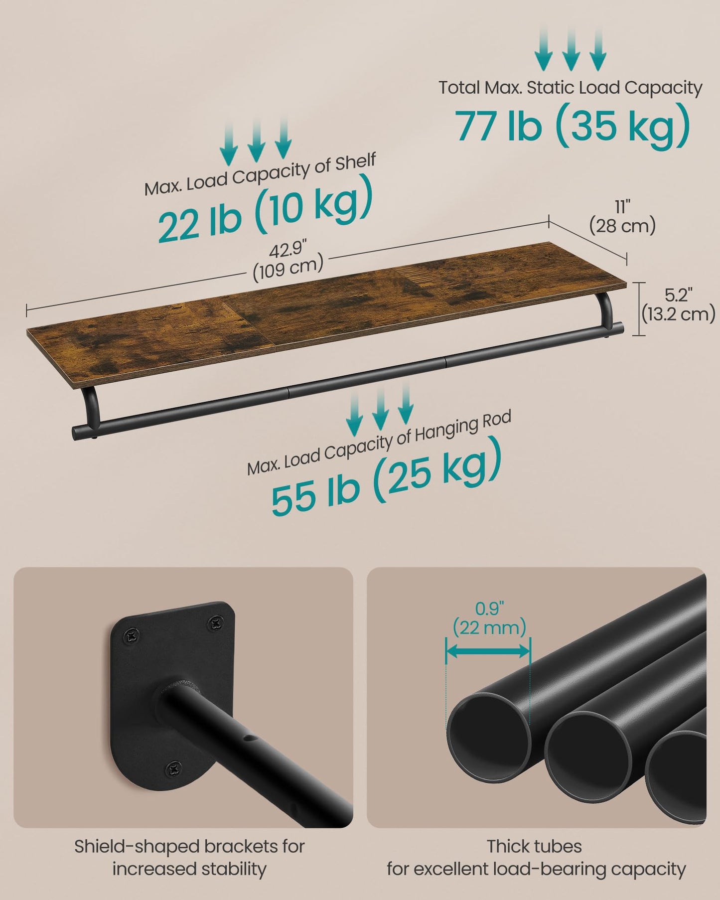Wall-Mounted Clothes Rack