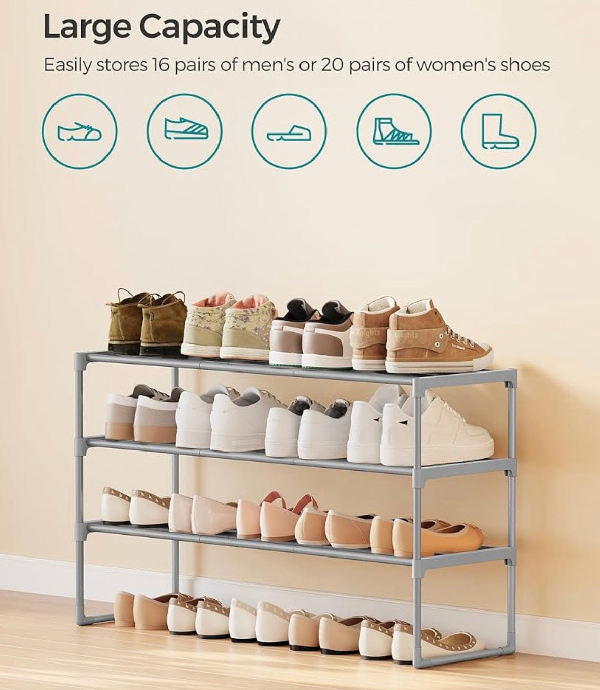 3-Tier Shoe Rack Organizer