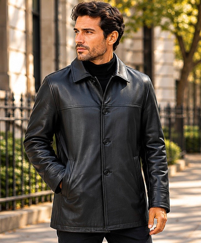 Men’s Premium Black Leather Jacket