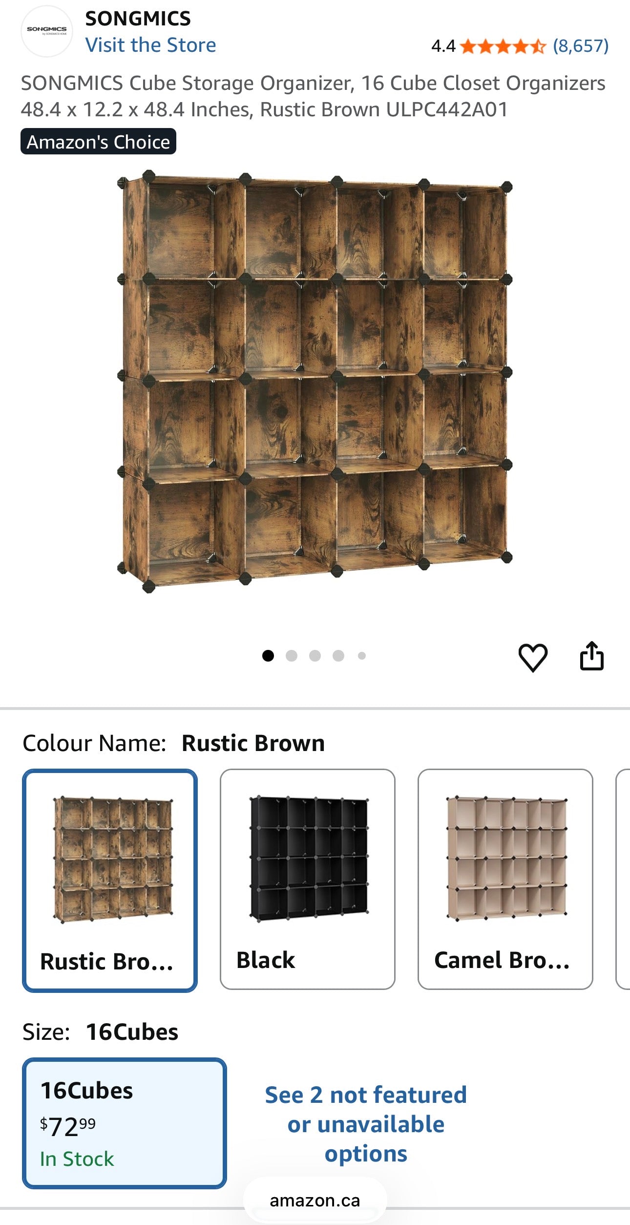 16-Cube Modular Storage Organizer