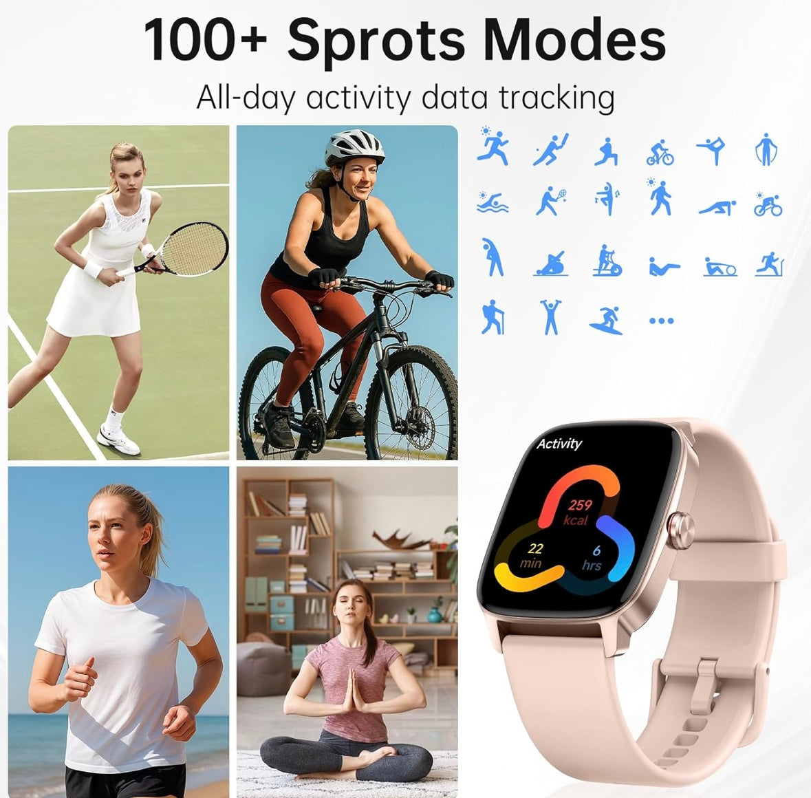 KIBFLE Bluetooth 5.3 Smart Watch with AI Voice & Fitness Tracking – Now Only $25