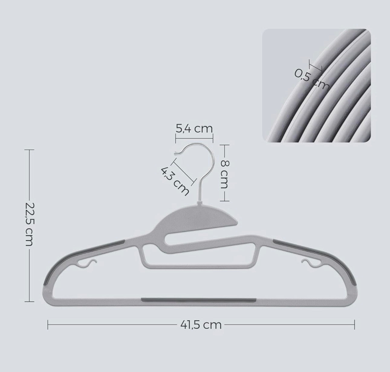 Slim S-Shape Space-Saving Clothes Hangers (30-Pack)