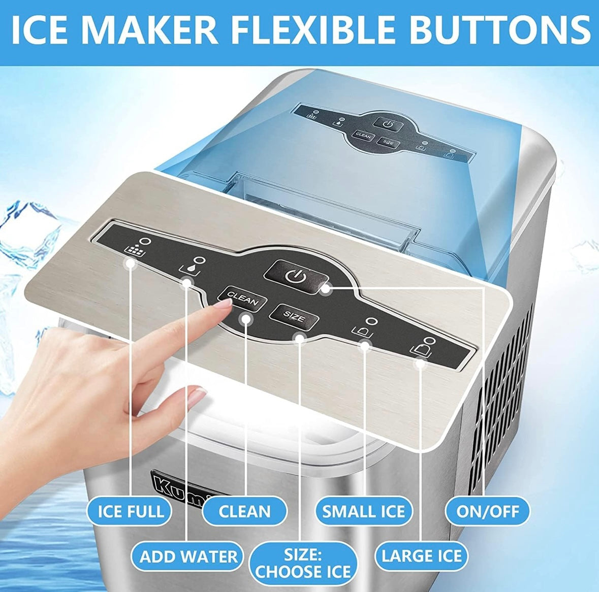 KUMIO ICM-1508 Portable Countertop Ice Maker – 40 % Off Amazon Price!