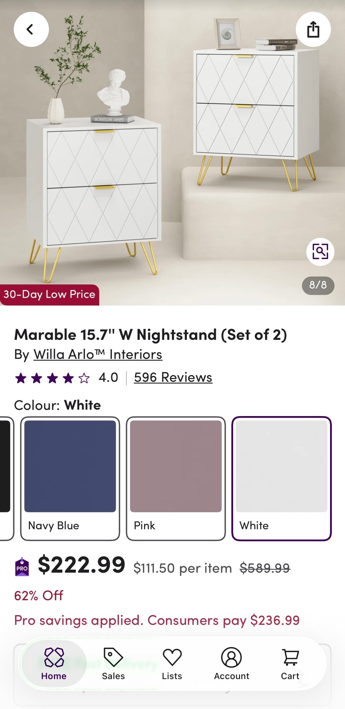 Modern 2-Drawer Nightstand