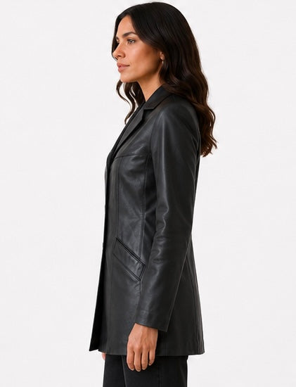 Women’s Tailored Leather Jacket – Size 2XS