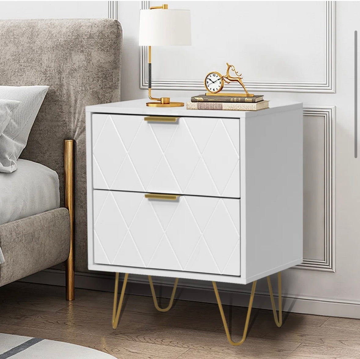 Modern 2-Drawer Nightstand