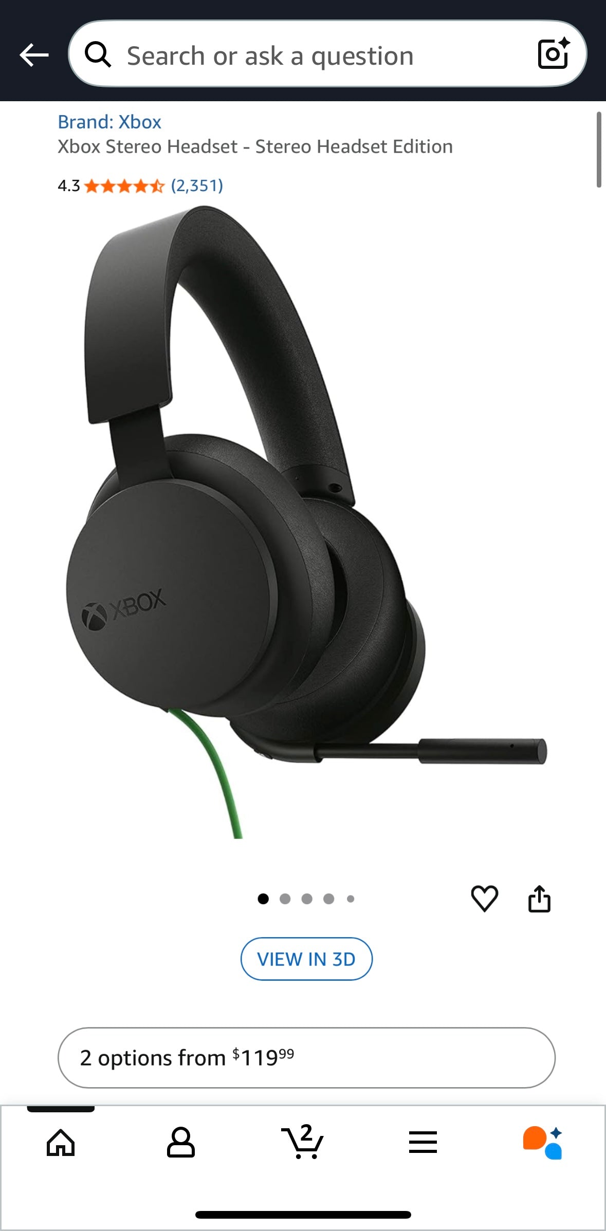 Xbox Stereo Headset – Wired Gaming Headphones with Mic | Dolby Atmos, DTS & Windows Sonic Spatial Sound