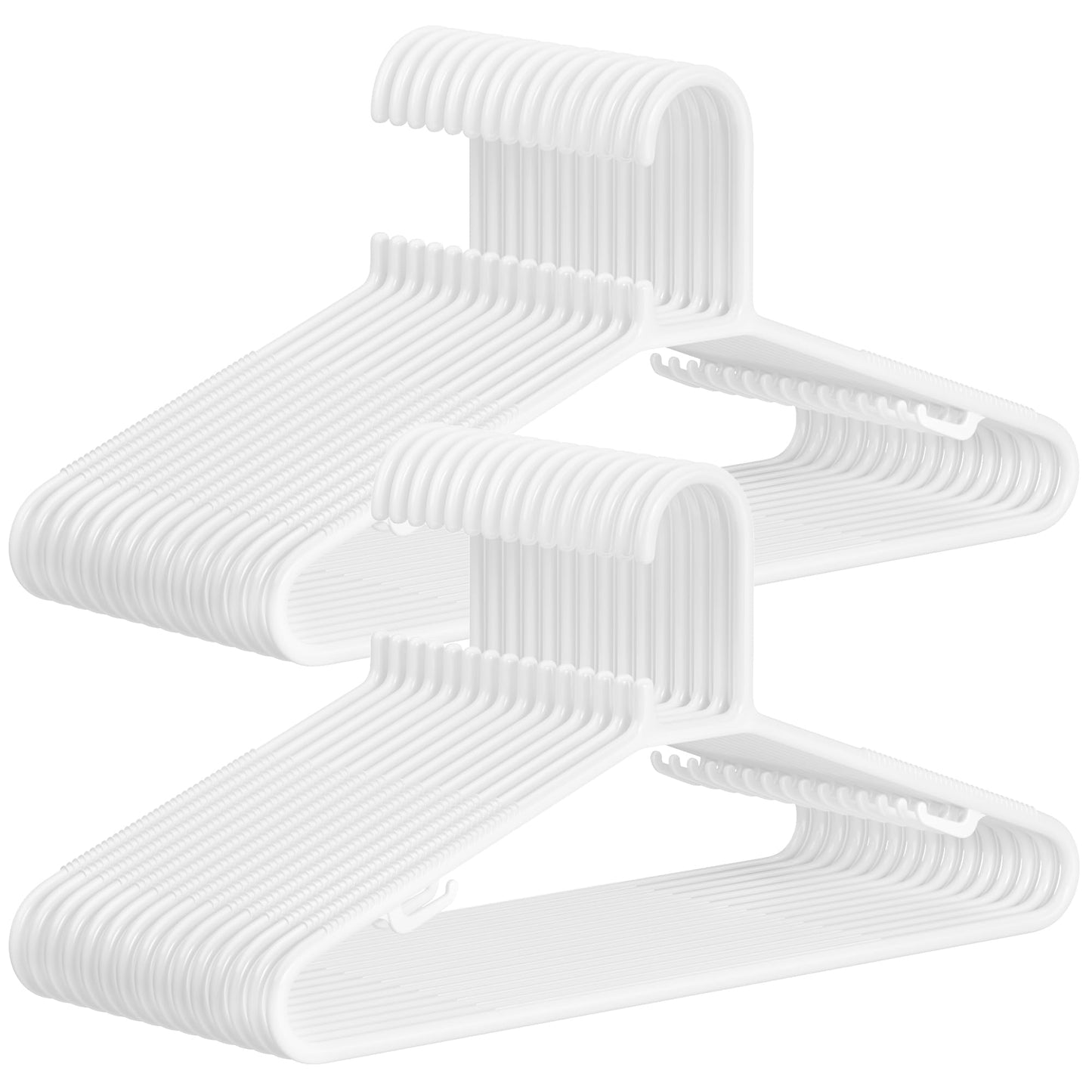 SONGMICS Slim Plastic Clothes Hangers – White (30-Pack)