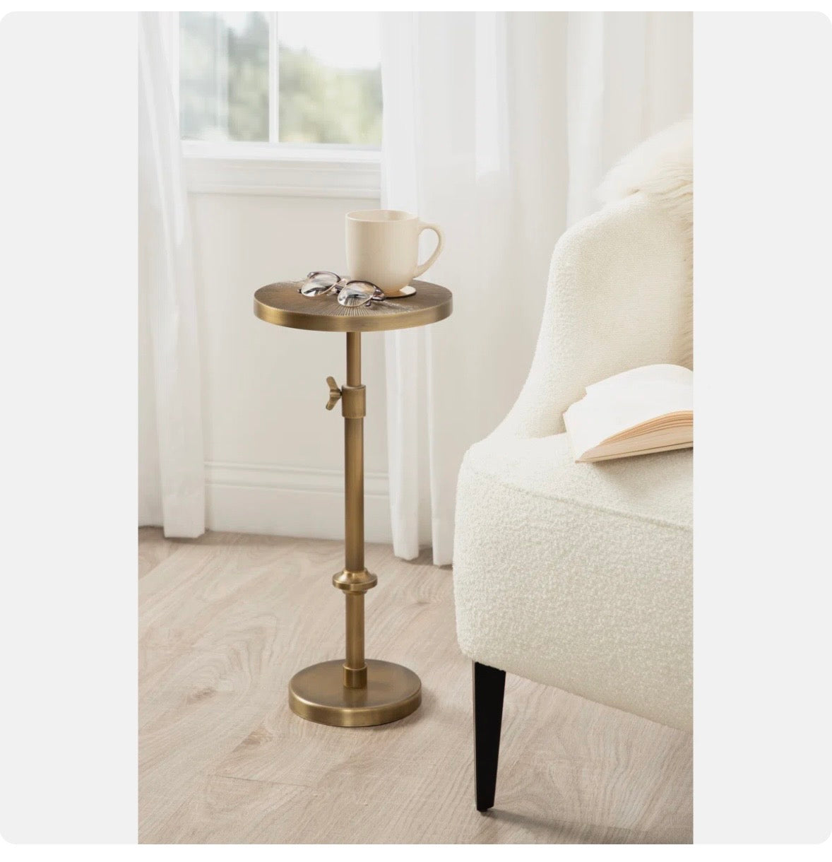 Hansjochen Sunburst Adjustable Accent End Table