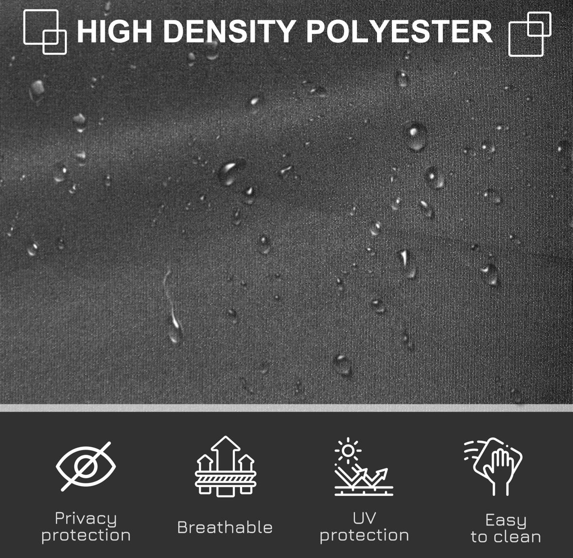 Retractable Outdoor Privacy Screen — UV & Water-Resistant Patio Awning (118” × 63”)