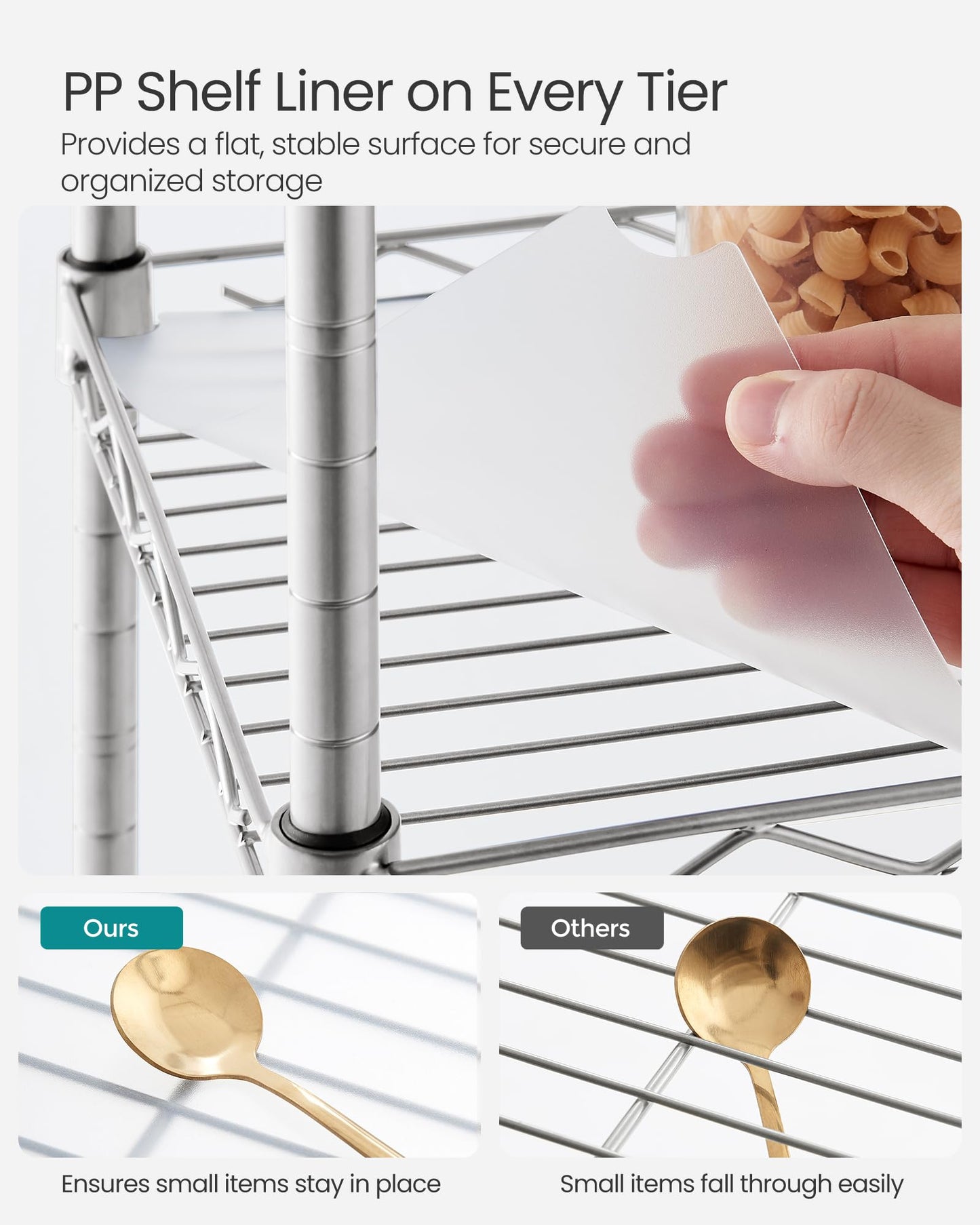 3-Tier Space-Saving Metal Storage Shelf