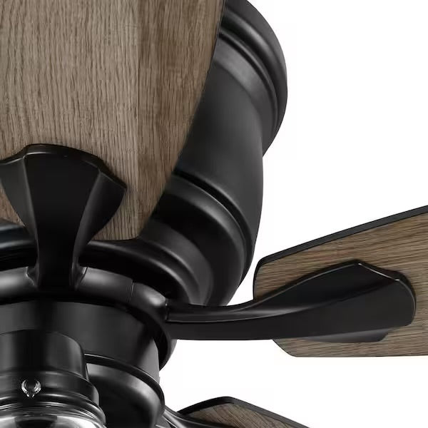 Hampton Bay Stoneridge 52” Matte Black Ceiling Fan