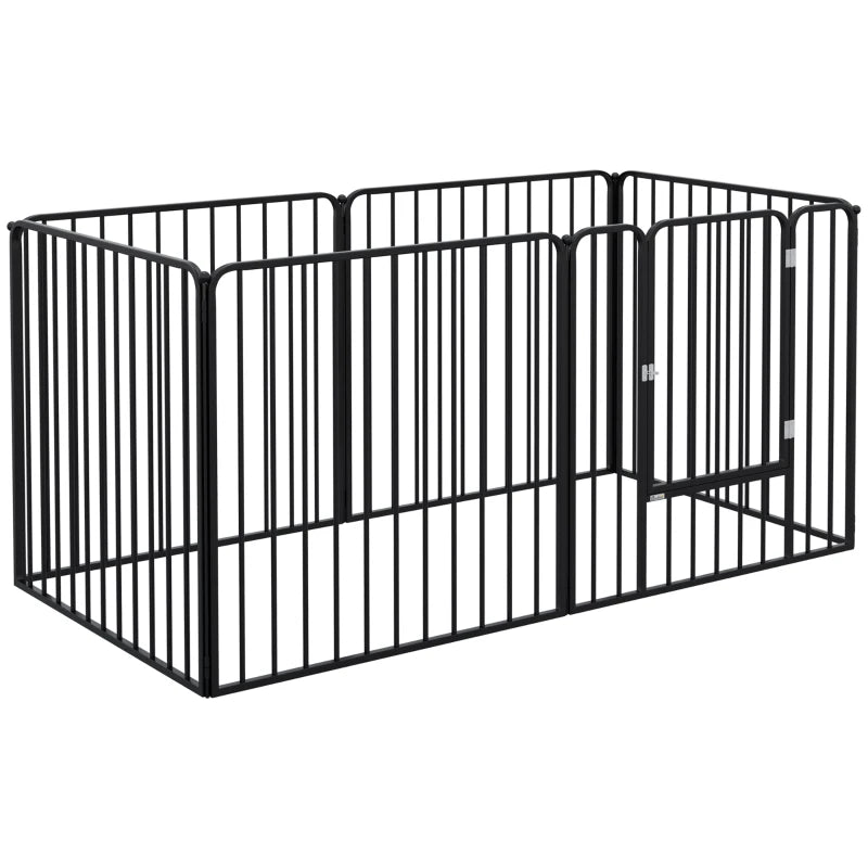 PawHut 6-Panel Steel Pet Playpen