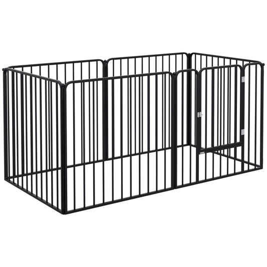 PawHut 6-Panel Steel Pet Playpen