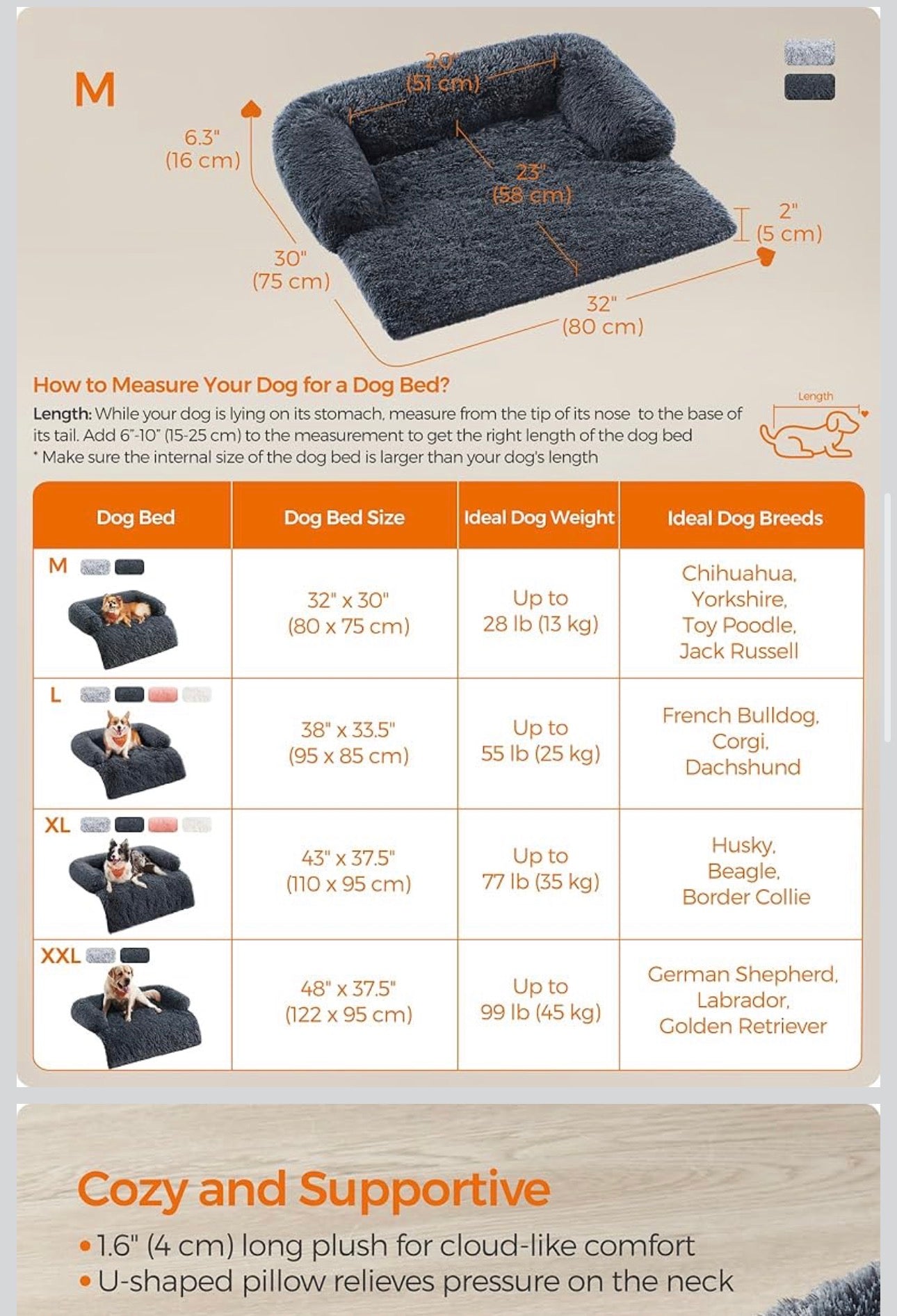 Feandrea Waterproof Dog Sofa Protector Bed