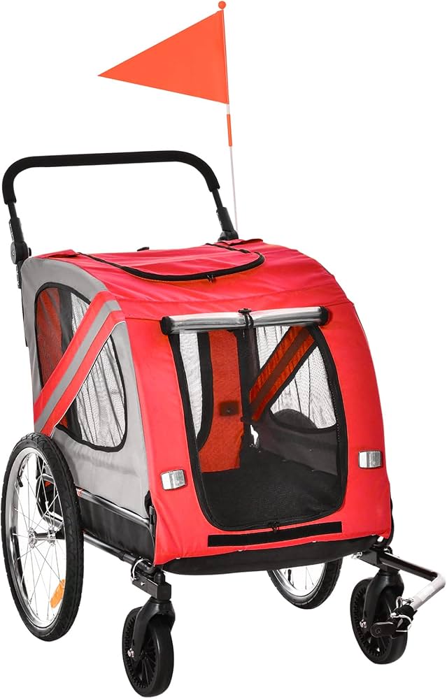 Aosom 2-in-1 Pet Bike Trailer & Stroller