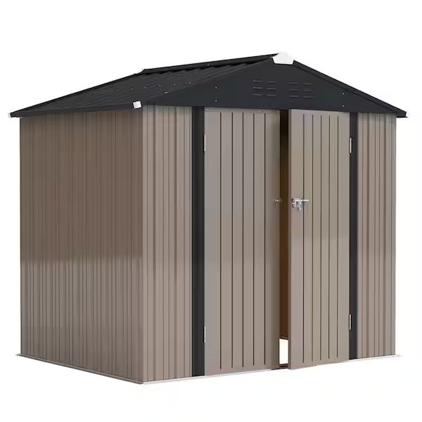 Tozey 8×6 ft Outdoor Metal Storage Shed