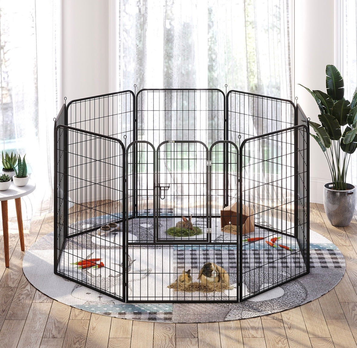 PawHut 8-Panel Heavy-Duty Dog Playpen – 39” Height (Indoor/Outdoor Use)