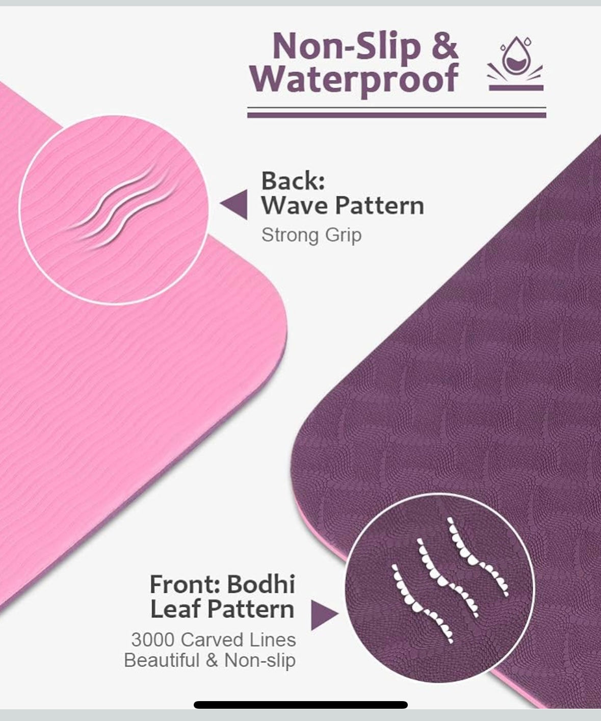 Glymnis Purple & Pink TPE Yoga Mat – 35% Off Amazon Sale Price!