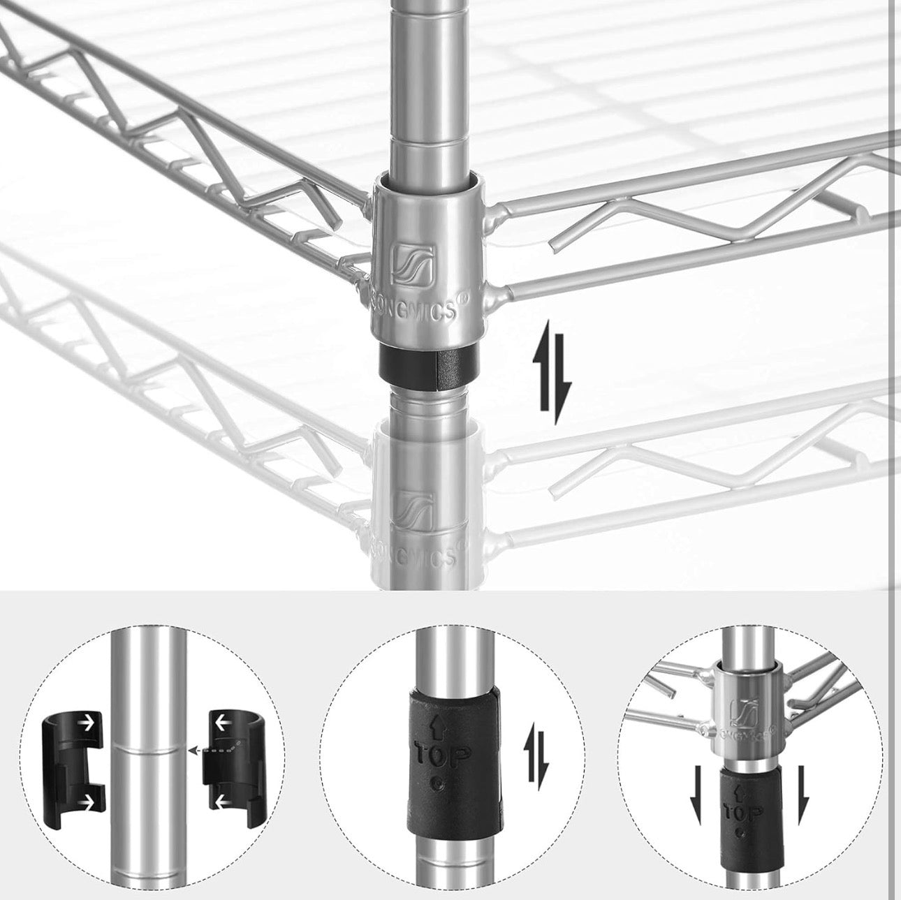 SONGMICS 5-Tier Adjustable Metal Storage Shelf