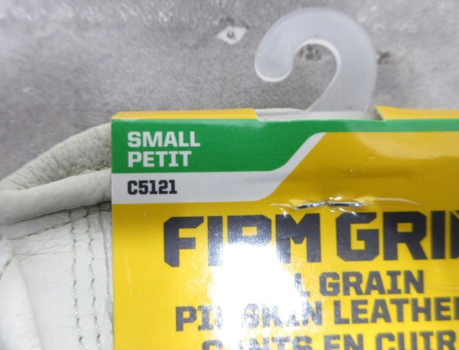 Firm Grip Full-Grain Leather Work Gloves – Size Small