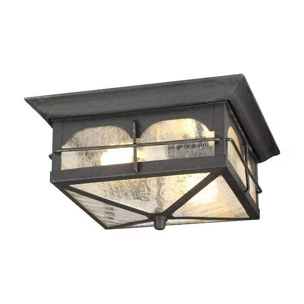 Home Decorators Collection Brimfield 2-Light Outdoor Flush Mount