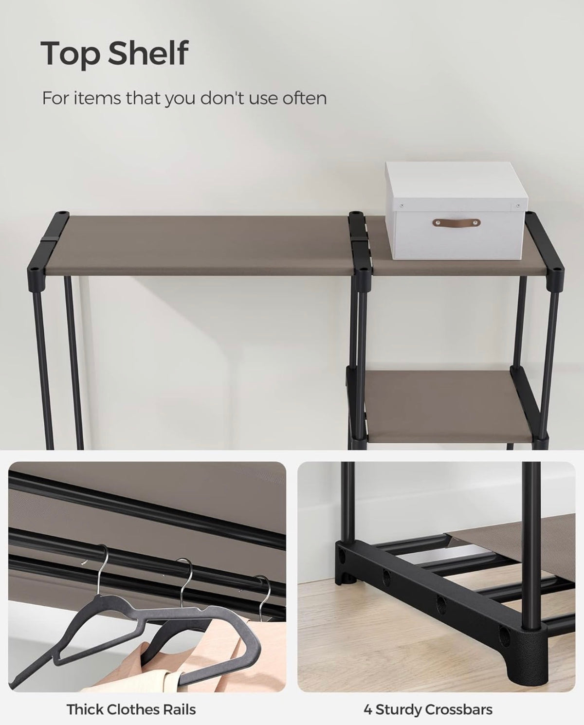 SONGMICS Portable Closet Organizer