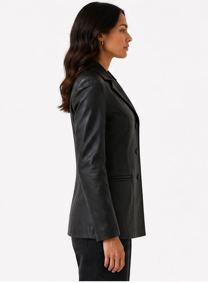 Women’s Tailored Leather Jacket – Size Large Only