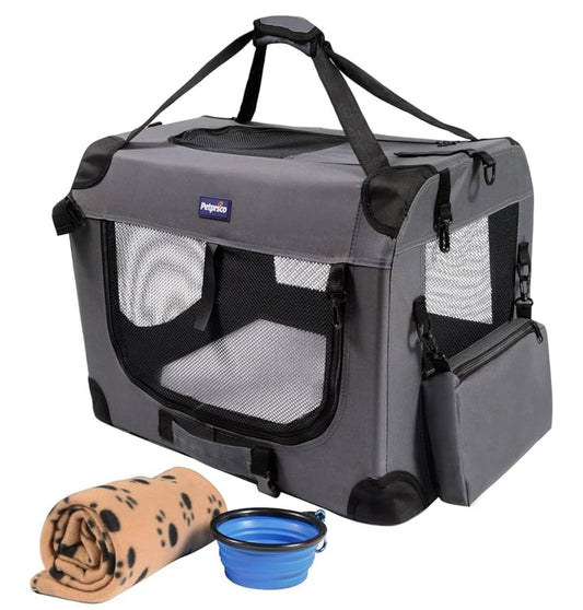 Petprsco Portable Soft Dog Crate – Gray (40% Off Amazon Price)