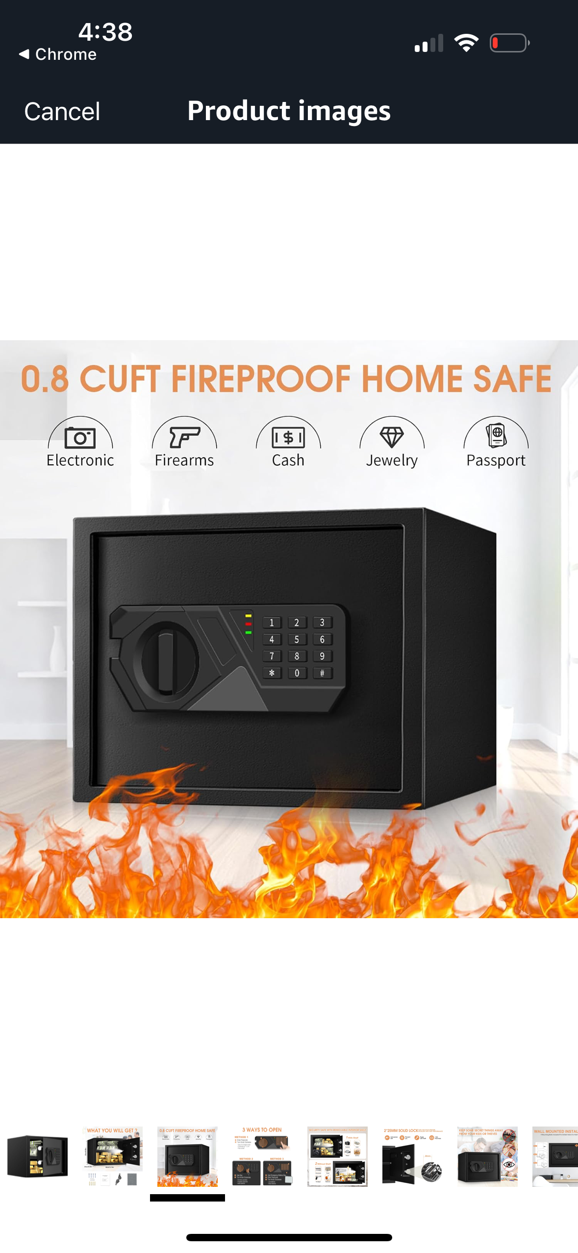Homirxan 1.2 Cu Ft Electronic Safe with Alarm & Key Backup – 40 % Off Amazon Price!
