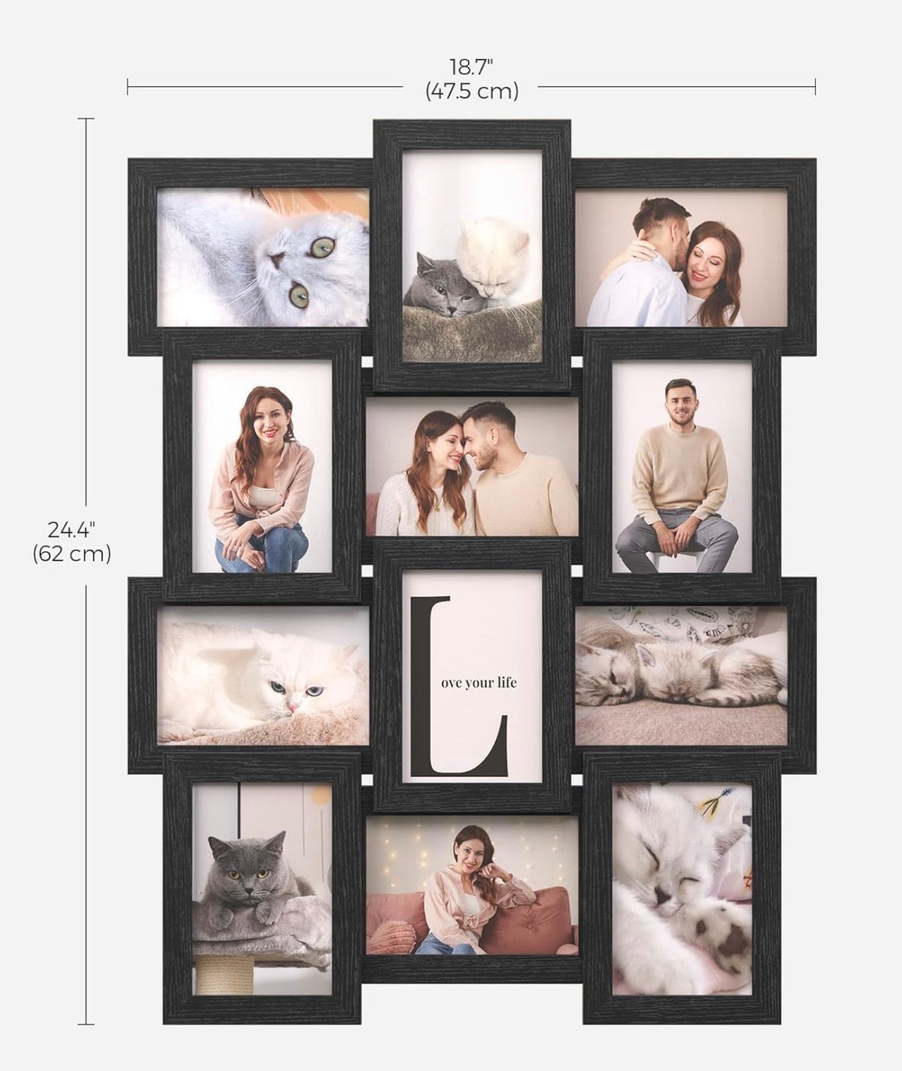 SONGMICS 12-Photo Collage Frame (4 × 6 in)