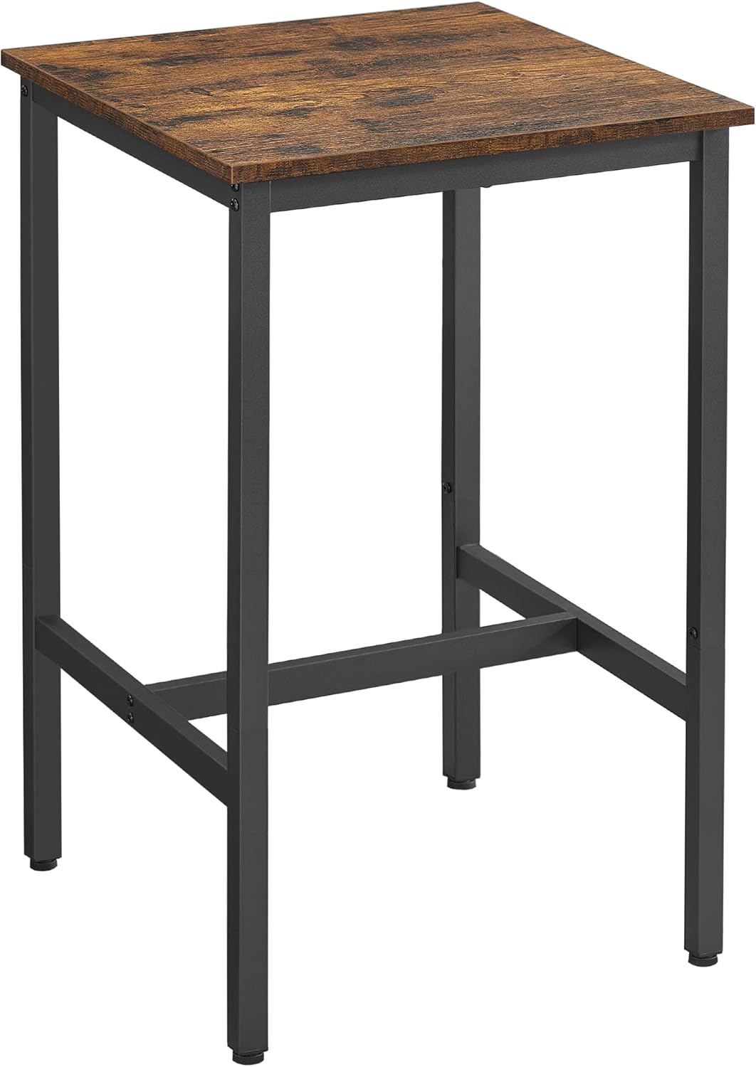 VASAGLE Industrial Bar Table – Rustic Brown & Black