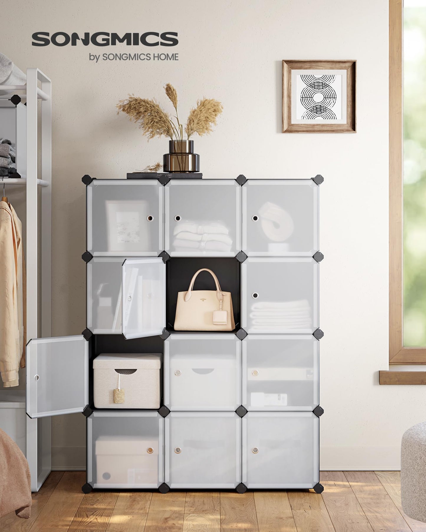 SONGMICS Modular Cube Storage Organizer – 12-Cube System