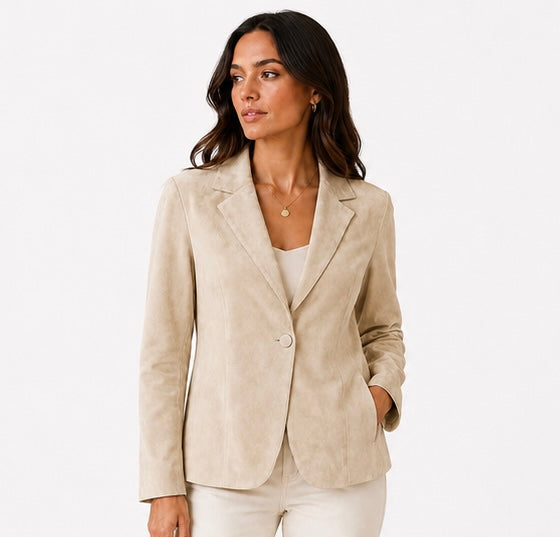 Women’s Suede Blazer Jacket – Sizes Small & Medium