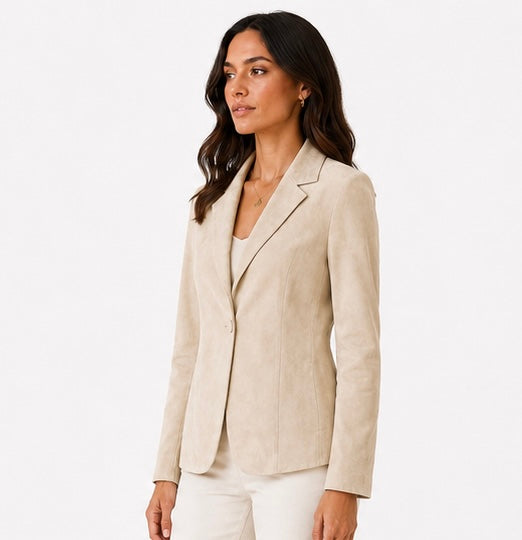Women’s Suede Blazer Jacket – Sizes Small & Medium