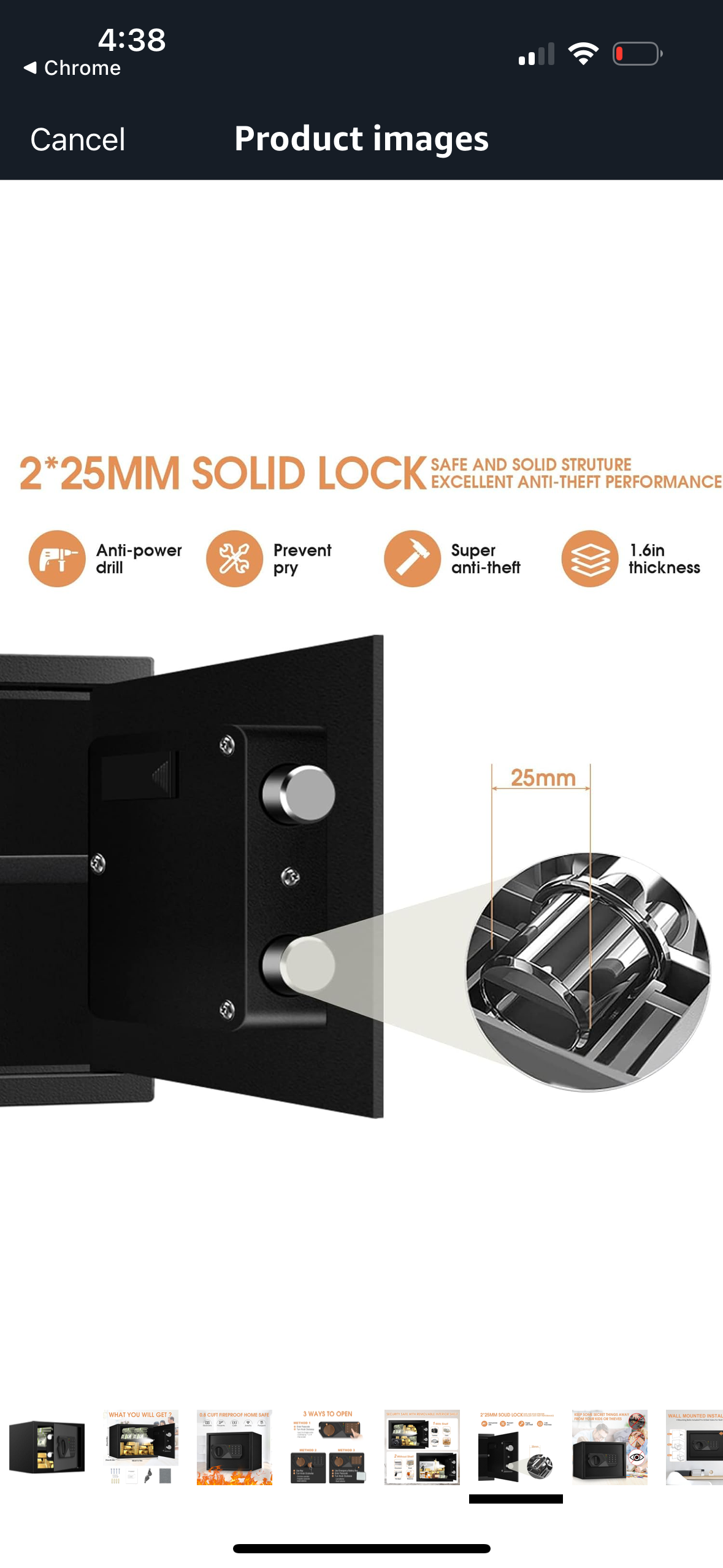 Homirxan 1.2 Cu Ft Electronic Safe with Alarm & Key Backup – 40 % Off Amazon Price!