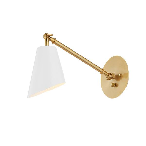 Aged Brass Adjustable Wall Sconce