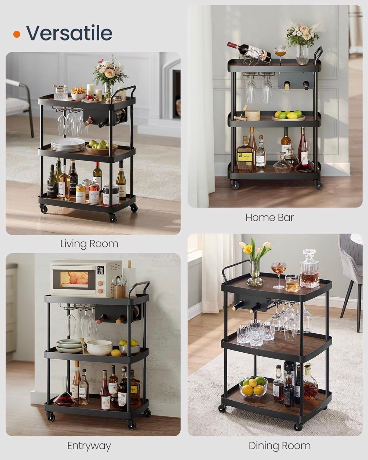SONGMICS HOME Bar Cart