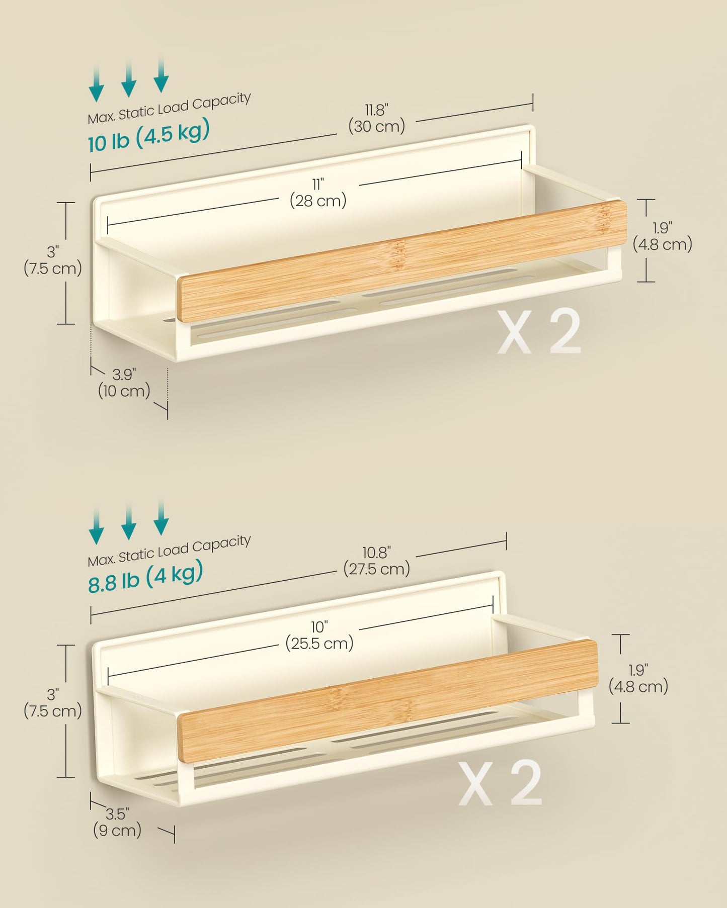 Magnetic Refrigerator Spice Rack Set