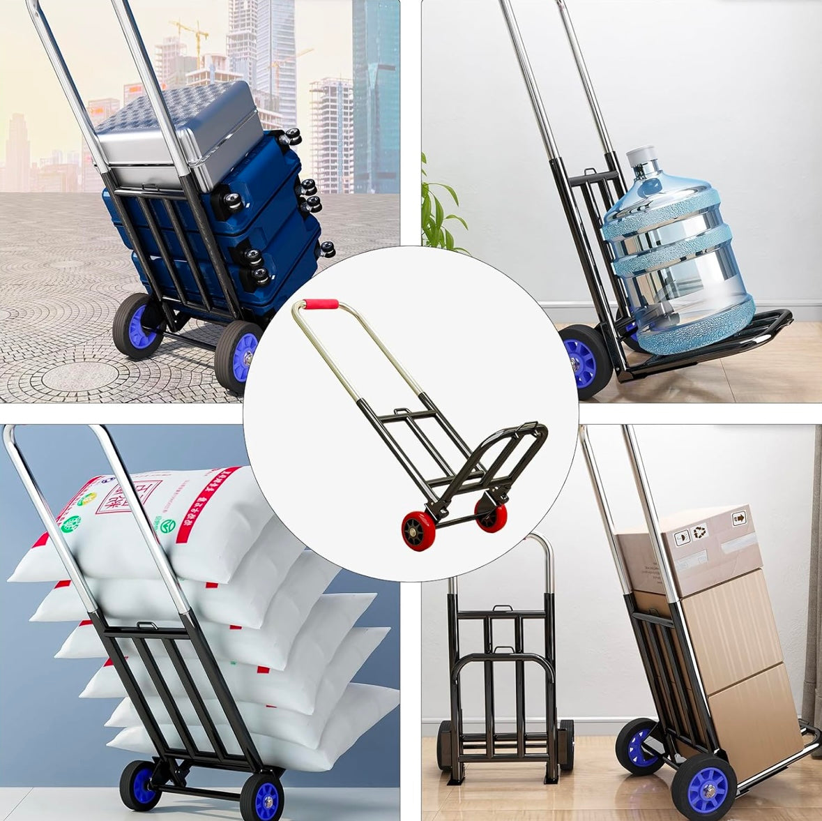 Foldable Portable Hand Cart – Heavy-Duty Aluminum Utility Cart