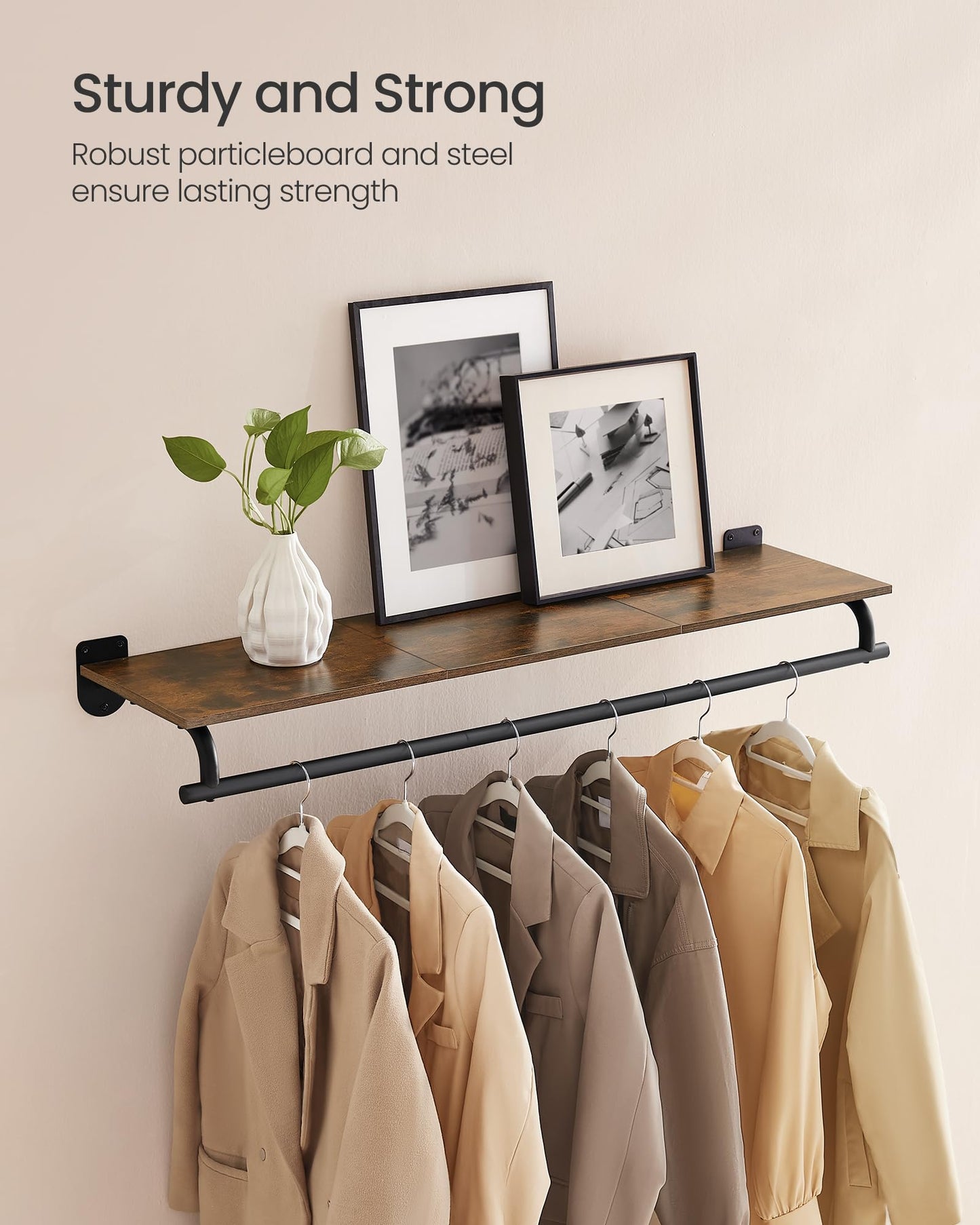 Wall-Mounted Clothes Rack