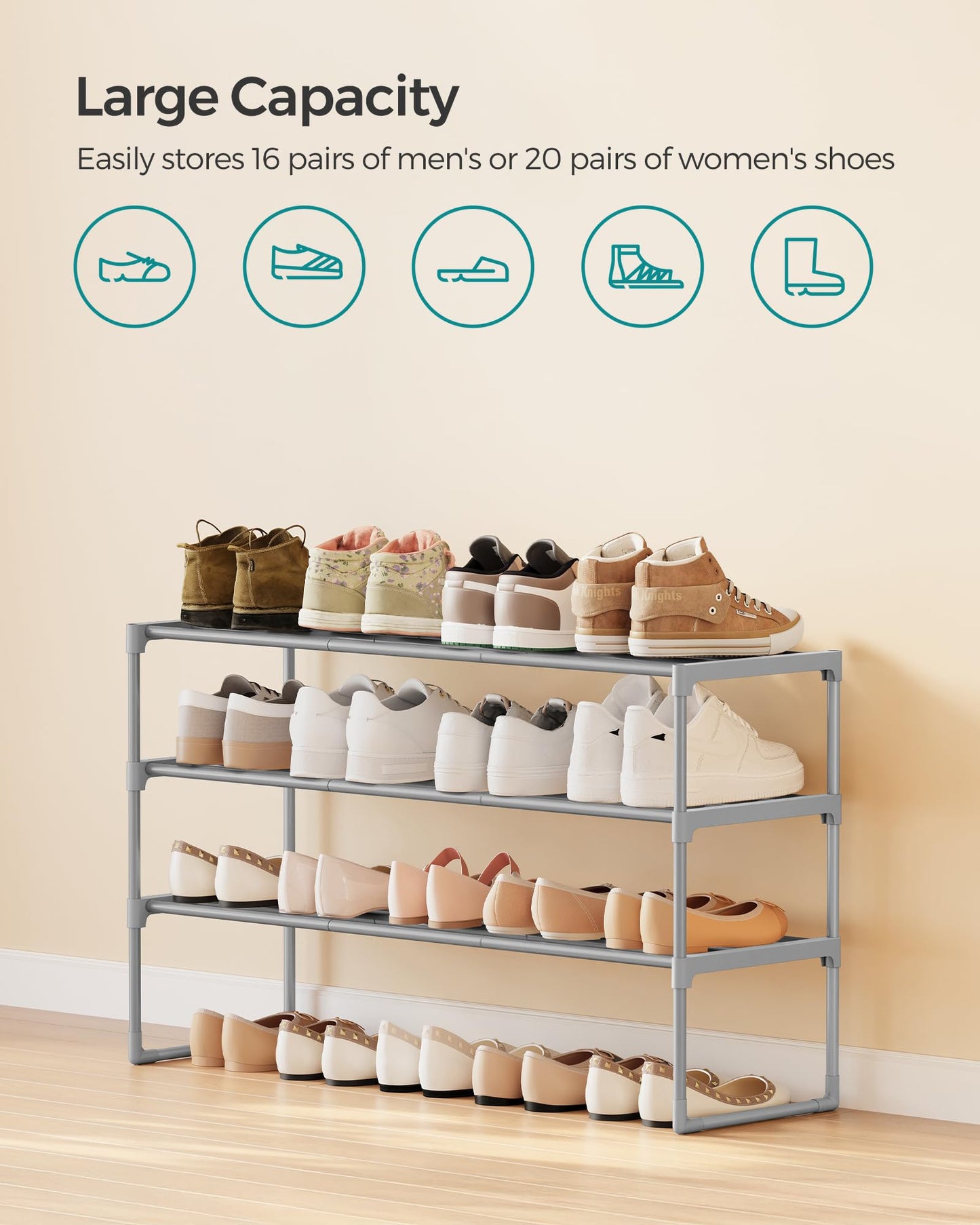 3-Tier Versatile Shoe Storage Rack