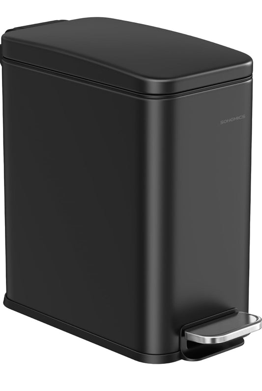 SONGMICS 2.6-Gallon Slim Step Trash Can