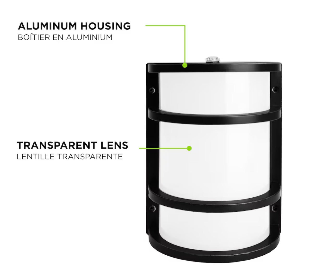 Half Moon LED Dusk-to-Dawn Outdoor Wall Light