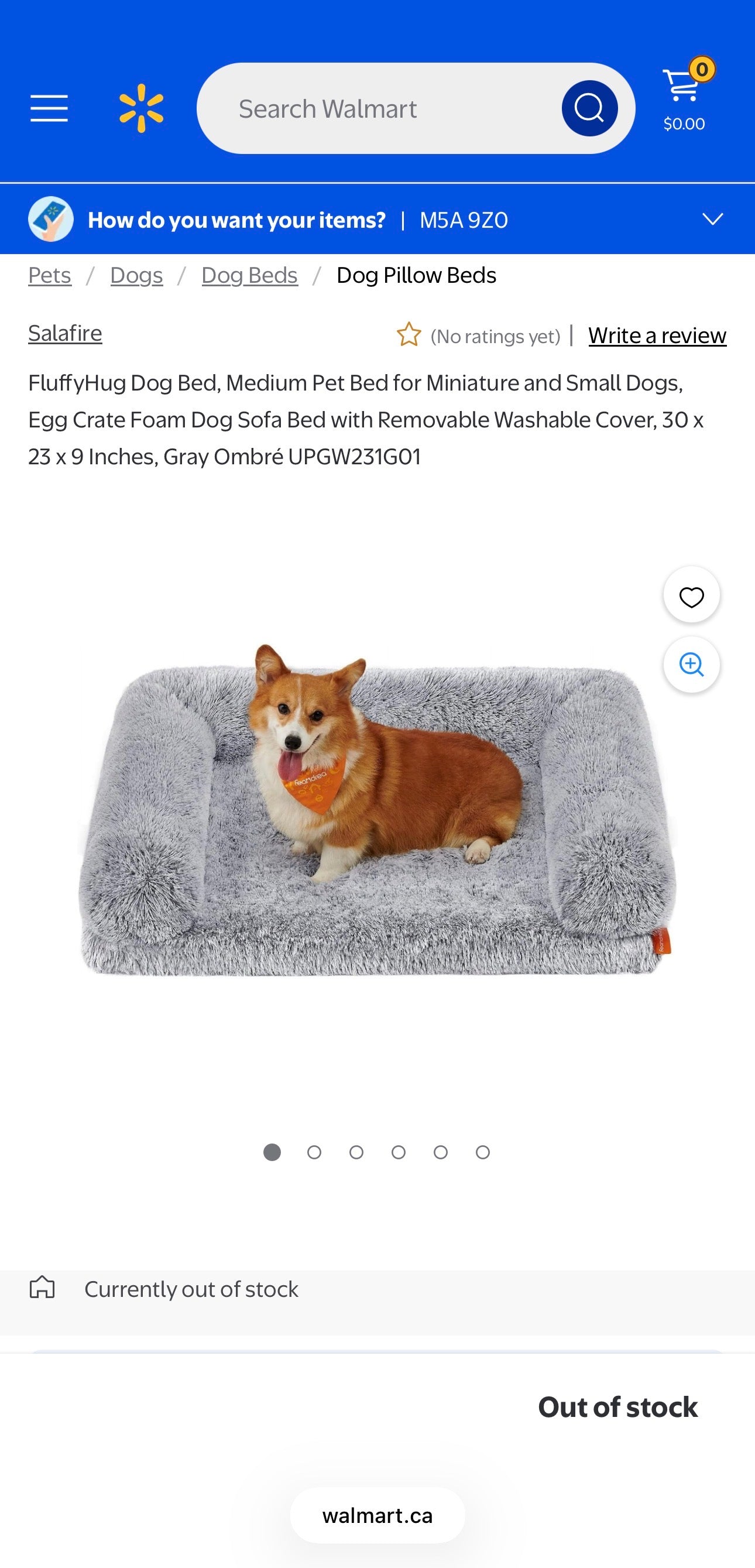 Calming Plush Dog Bed – Small/Medium Dogs