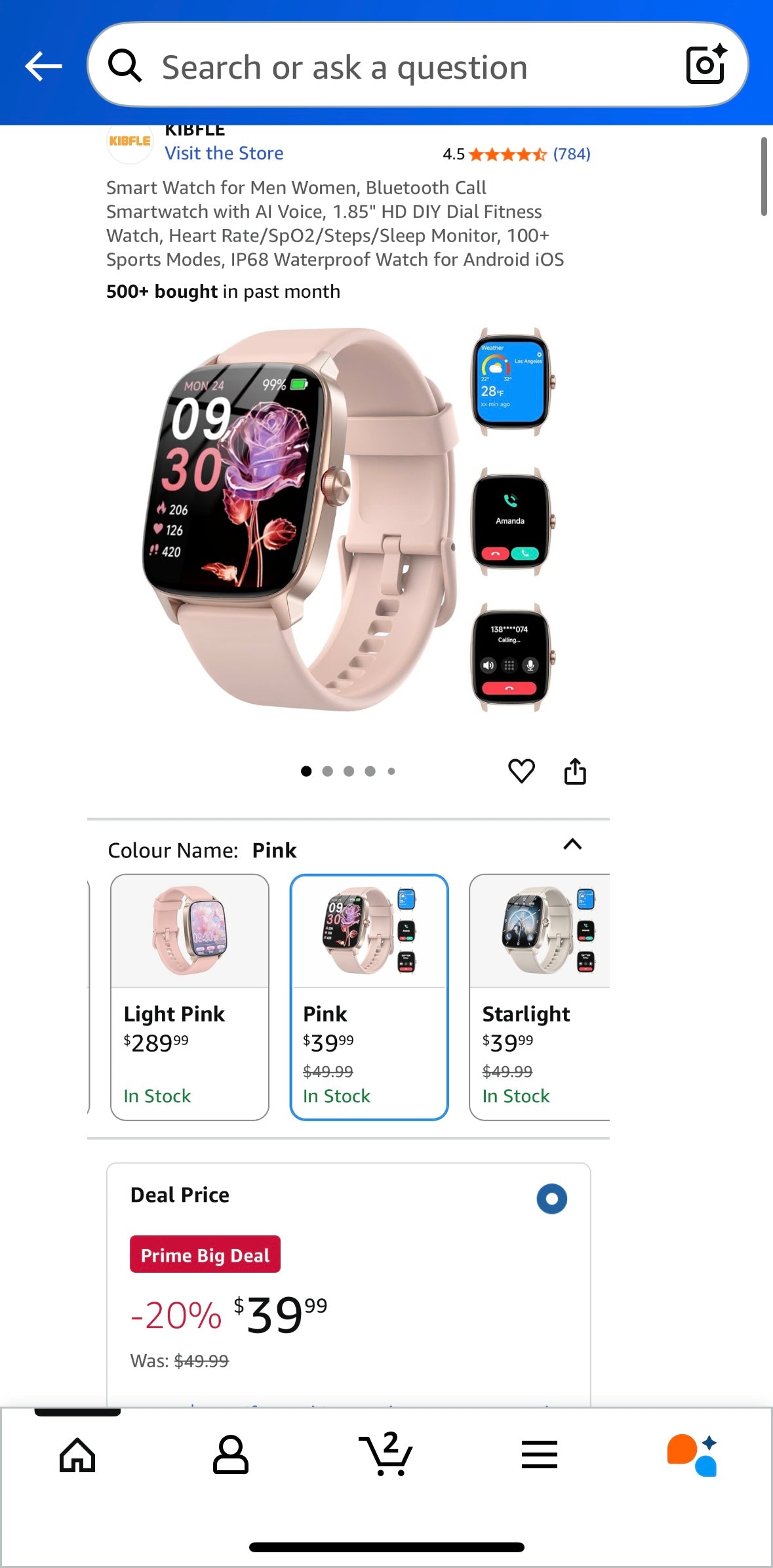 KIBFLE Bluetooth 5.3 Smart Watch with AI Voice & Fitness Tracking – Now Only $25